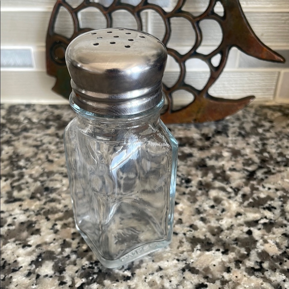 Salt Shaker Glass Replacement Stainless Steel Lid